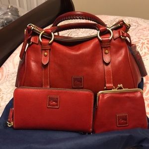 Dooney and Bourke Red Florentine Set - Relist
